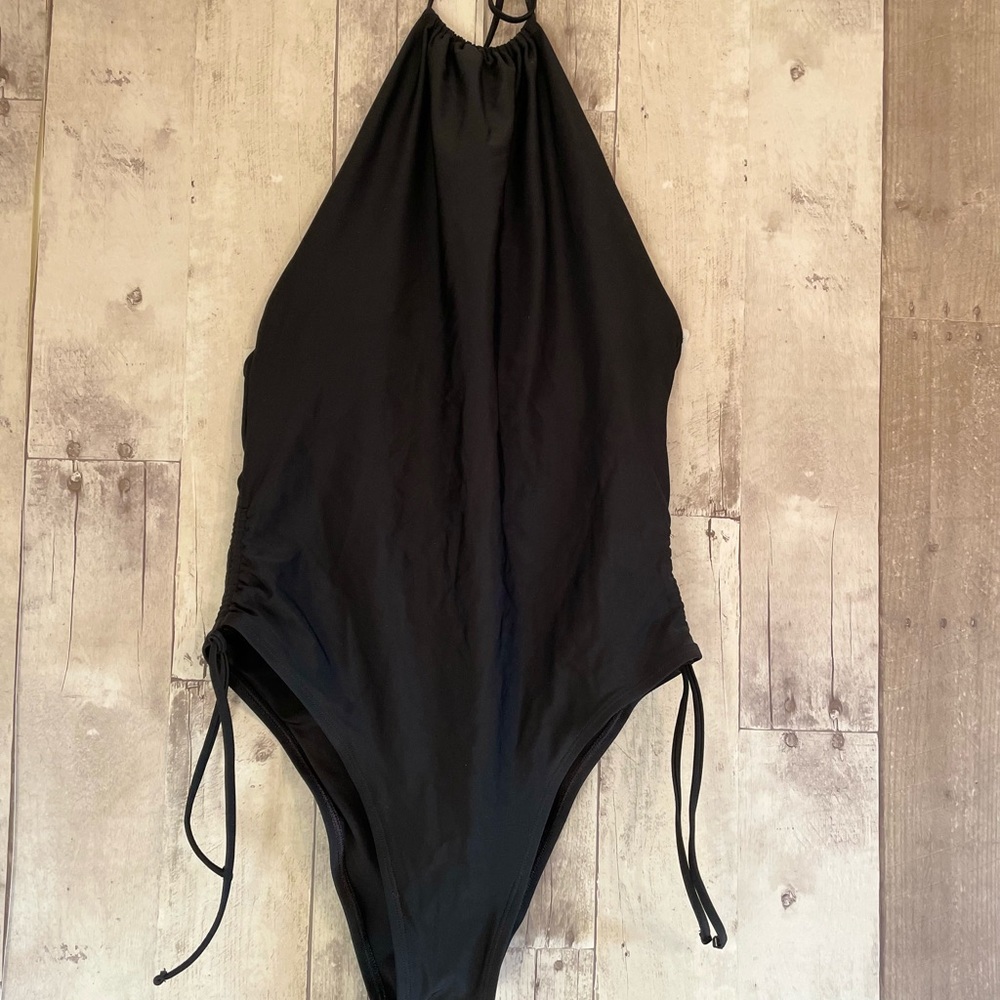 Aerie, Black One - Piece, Open Back Bathing Suit, Women’s Large